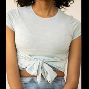 Popflex sky blue city crop tee